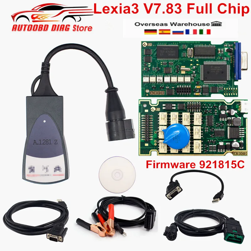 Лучшее качество Lexia 3 PP2000 полный чип прошивка 921815C Diagbox V7.83 диагностический