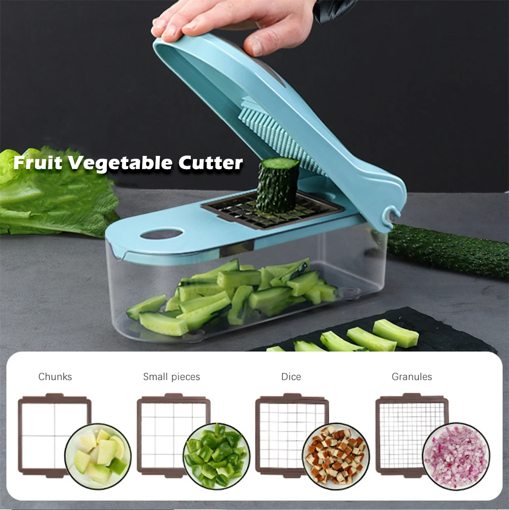 8pcs Blade Set Mandoline Fruits Vegetables Slicer Cutter Food Chopper