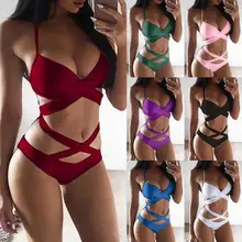 7 Color Women's Sexy Solid Color High-Top One-Piece Swimsuit To Increase Thicker Bra Swimsuit Bikini Swimsuit Popular