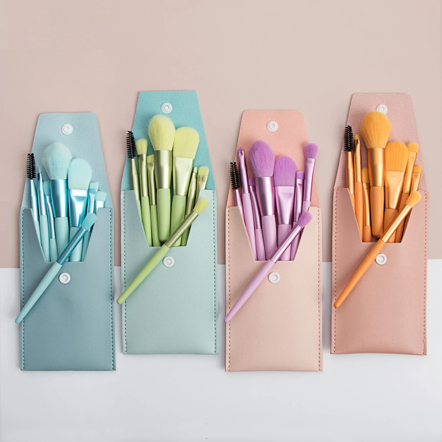 8 Pcs Mini Travel Portable Soft Makeup Brushes Set Eye Shadow