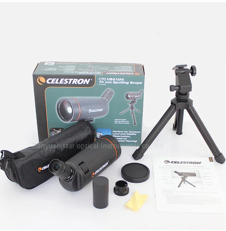 Celestron C70 мини Mak Зрительная труба компактный и портативный охотничий Монокуляр Встроенная масштабирующая окулярная трубка, способная 25-75x увеличение