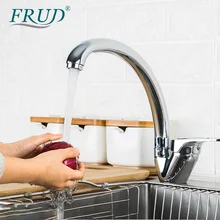 FRUD Kitchen Sink Faucet Single Hole Single Handle Kitchen Mixer Zinc Alloy Ceramic Valve Core Water Taps Crane R41104/R41105