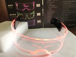 Led de vidro luminoso fio de néon festa luminosa led óculos de luz acima óculos rave traje festa decoração festival fontes dj sunglass