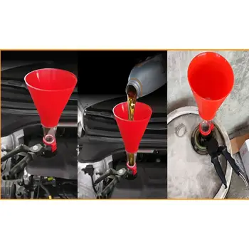 

Engine Oil Funnel Car Truck Adjustable Fixed Bracket Filling Spout Pour Tool Kit E7CA