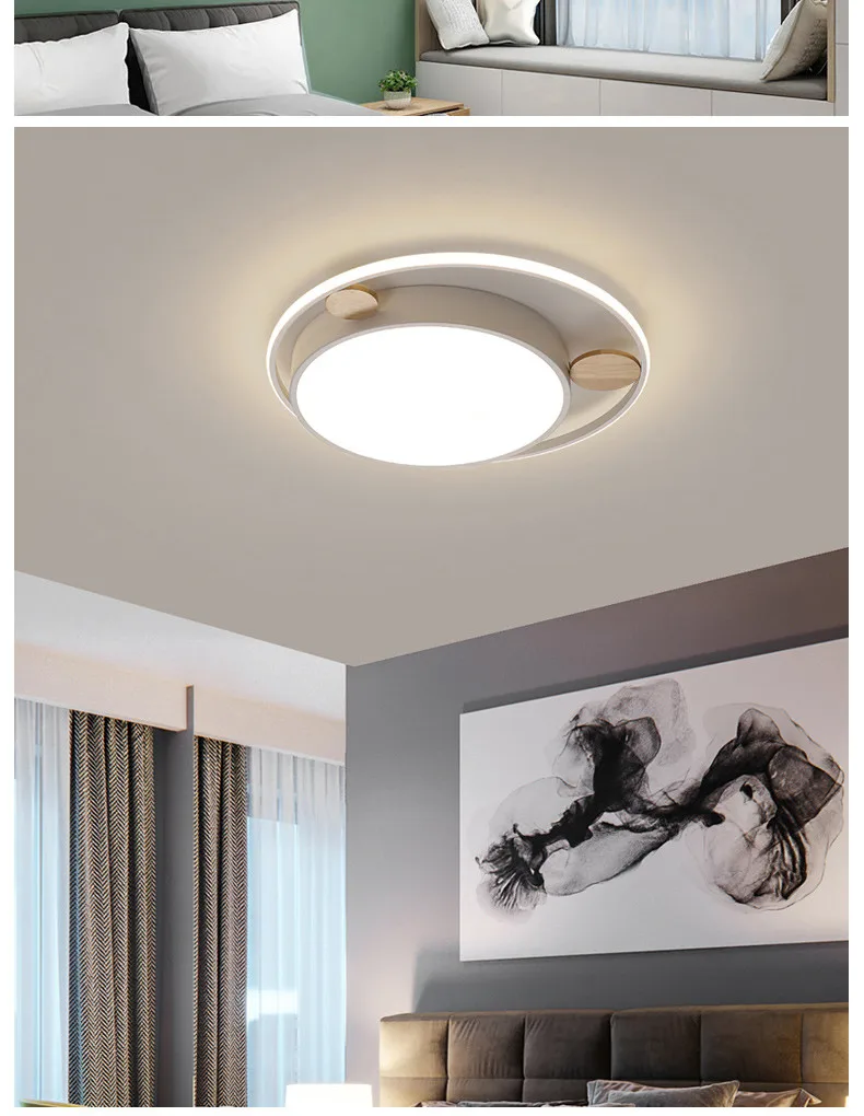 Круглый минималистский led Люстра для Спальня studyroom lampadario led серый/белый/темно-зеленый современная люстра светильник ing светильник настенные светильники