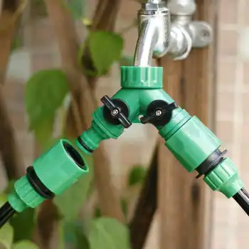 

Y Connector Resealable Quick Connector Tape Splitter Quick Coupling 2-way Valve Drip Irrigation System Adapter Garden Tool 1pc