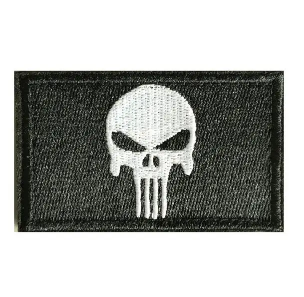 G PUNISHER Вышитые военные нашивки полоса тактические заплатки для рюкзак для одежды нарукавная повязка полосы с крюком и петлей - Цвет: G PUNISHER