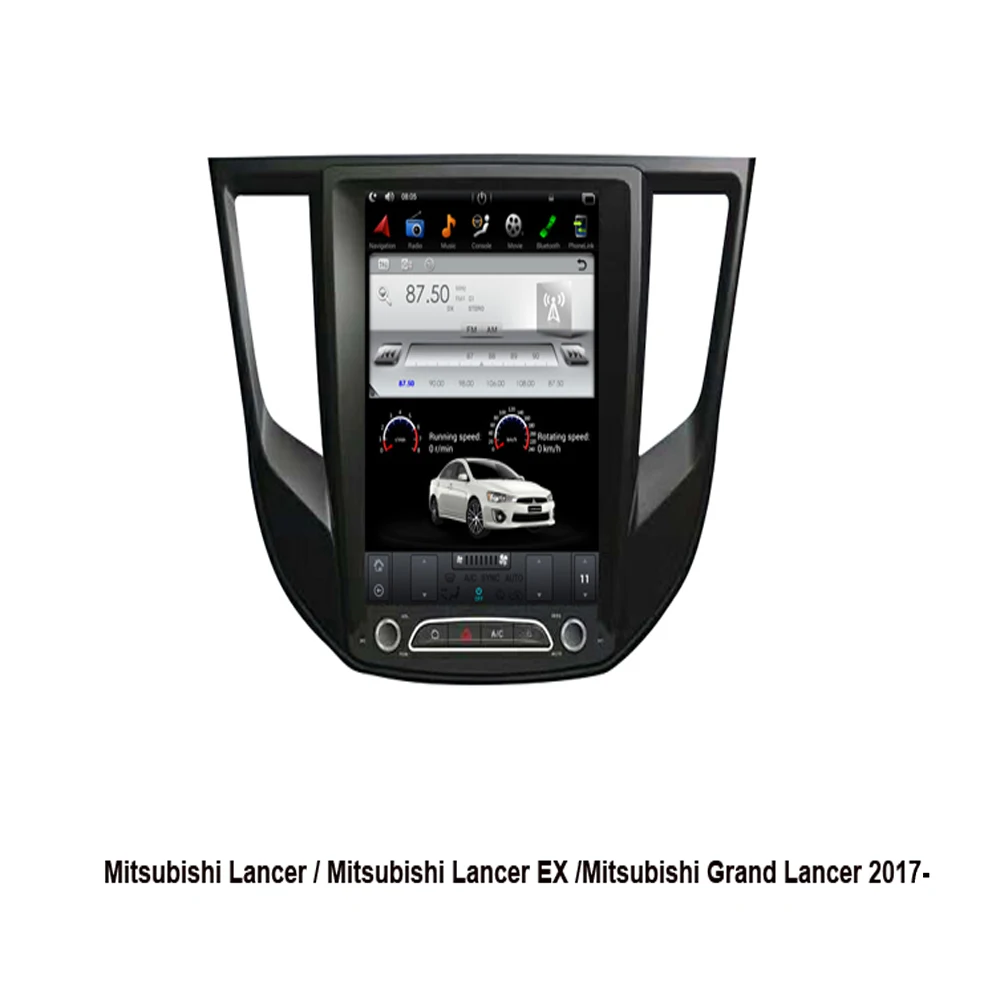Автомобильный GPS-навигатор для Mitsubishi Lancer/Lancer EX/Grand Lancer 2017- Android Tesla Style