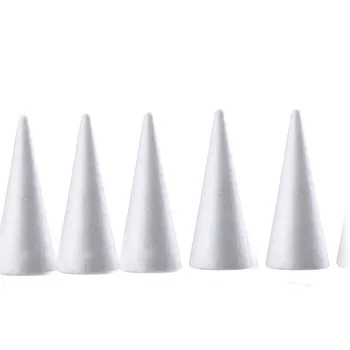 

20 Pieces White Cone Shape Christmas Tree Styrofoam Polystyrene Foam Materials for Kids Crafts DIY Modeling Handmade Toys 100mm