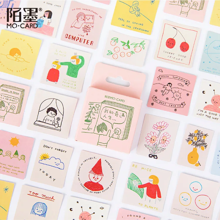 46 unids/caja mi aventura de la vida de papelería mini pegatinas Scrapbooking DIY álbum diario palo etiqueta