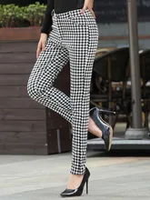 *#Best Price Winter Warm Thicken Fleece Casual Pants High Waist Houndstooth Plaid Print Fashion Fall Office Ladies Elegant Work Plus Size 3XL *#Best Price Winter Warm Thicken Fleece Casual Pants High Waist Houndstooth Plaid Print Fashion Fall Office Ladies Elegant Work Plus Size 3XL