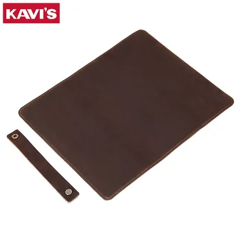 

KAVIS Quality Office Mousepad Mat Computer Desk Table Gaming Mice Genuine Leather Mat Portable Office Protection Leather
