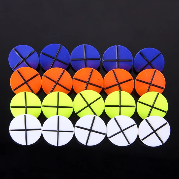 20pcs Plastic Round Mixed Color Golf Ball Markers Golfer Training Aids Golf Accessories