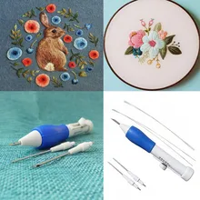 DIY el sanatları giyim dikiş araçları sihirli nakış kalem 4 nakış iğne dokuma aracı fantezi dikiş aksesuarları 19SEP17(China)