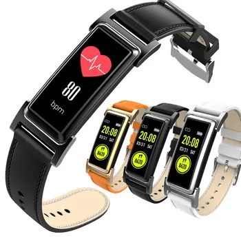 

Heart Rate Sport Smart Bracelet Pedometer Business Leather Wristband Fitness Tracker Waterproof Men Women Sport-Love Watch Gift