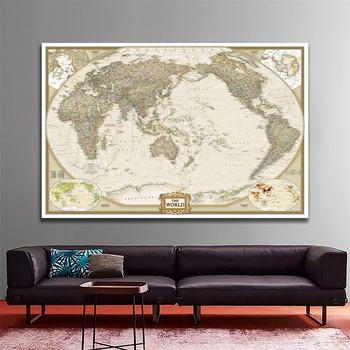 

150x225cm The World Political Map 2011 Edition With Population Density Map For Office School Wall Decoration