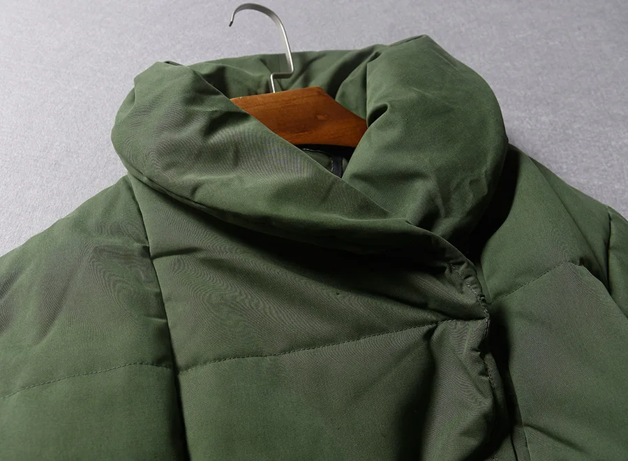 C2209 удобное теплое пальто средней длины с большим отворотом свободного кроя из толстого хлопка осеннее и зимнее женское платье