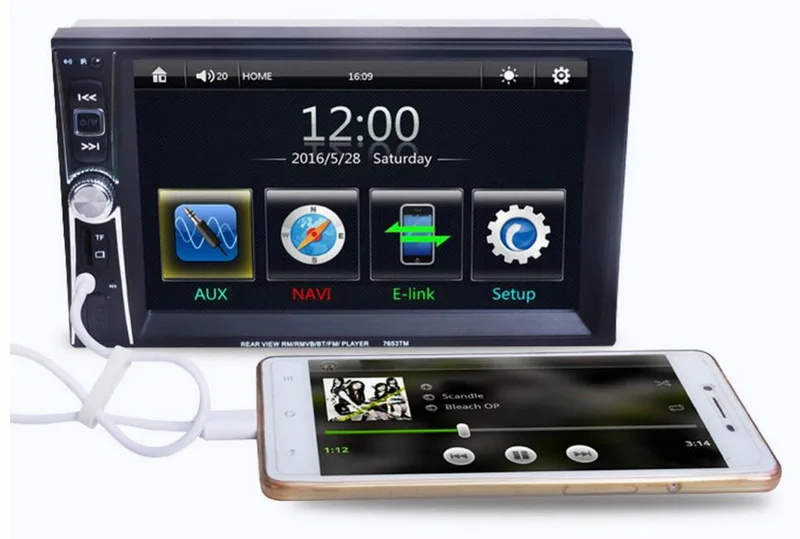 Mirror Link 2 Din 6,5 дюймов автомобильное радио для Android Bluetooth Сенсорный экран 5 языков MP5 плеер USB/AUX/SD
