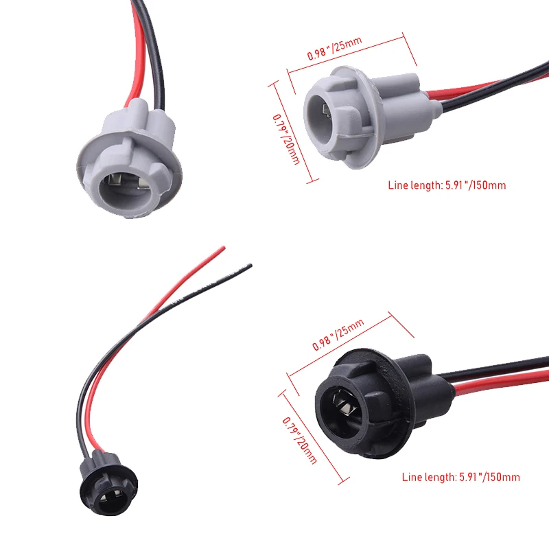 T10 Auto Lampe Halter Adapter Basis/Stecker Kabel Led-lampe Steckdose  Stecker Für Sockel T10,W5W,147,152,158 auto Zubehör