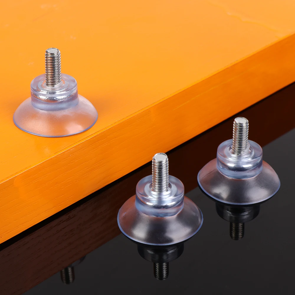 M6/M8 Screw Rubber Suction Cup Transparent Suckers Turn Nut Glass Table Tops Kitchen Bathroom Suckers Hooks 10Pcs suction cup hook