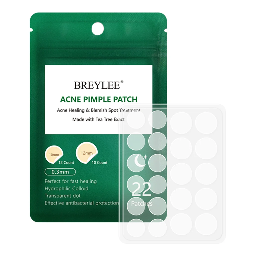 22pcs/sheet Breylee Tea Tree Acne Remover Patch Face Dots Spot Scar Stickers Facial Masks Pimples Remover Tools Face Mask 