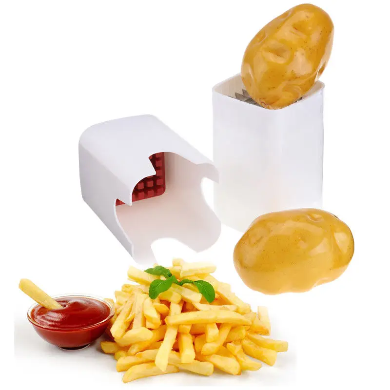 Multifunctional White Cut Slicer French Fry Potato Chip Cutter Kitchen Tool