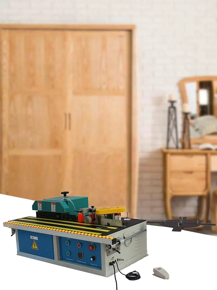 Запечатывающий и отделочный станок Настольный деревообрабатывающий станок панель мебель ручная Деревообработка кромкооблицовочная машина