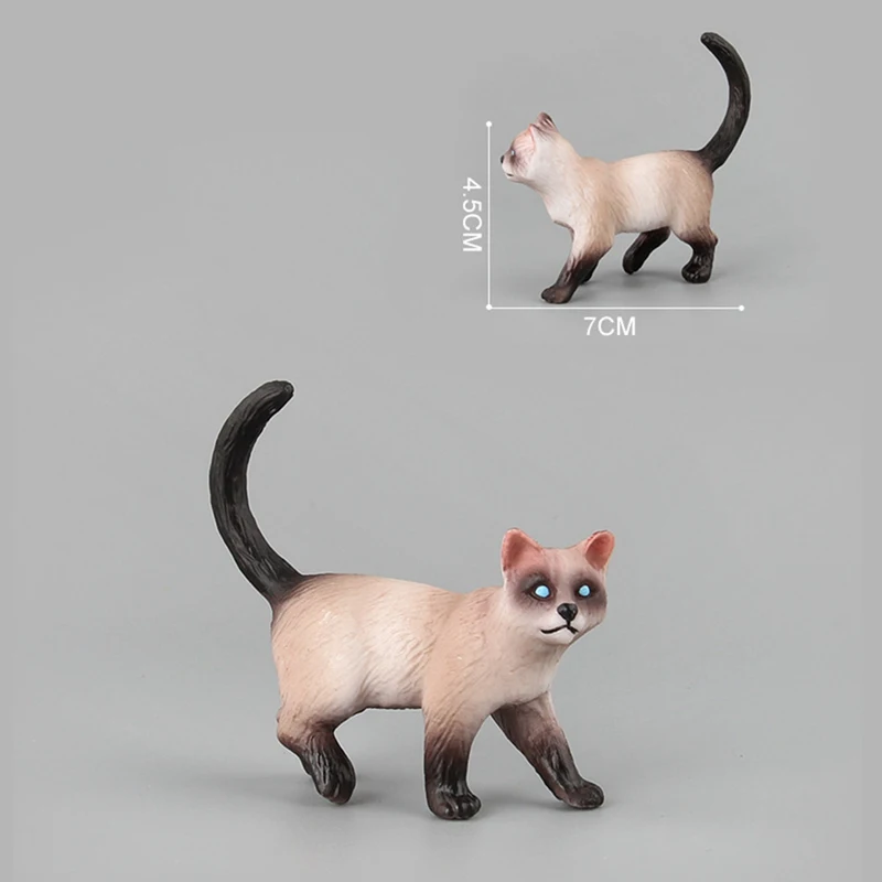 Simulation Mini Cat Animal Model Toys Small Plastic Figures Home Decor Figurine Decoration Accessories For Kids Toys