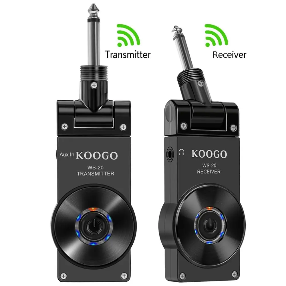 

Koogo Wireless Guitar System Transmitter & Receiver for Electric Guitar Bass Violin with Rechargable Battery