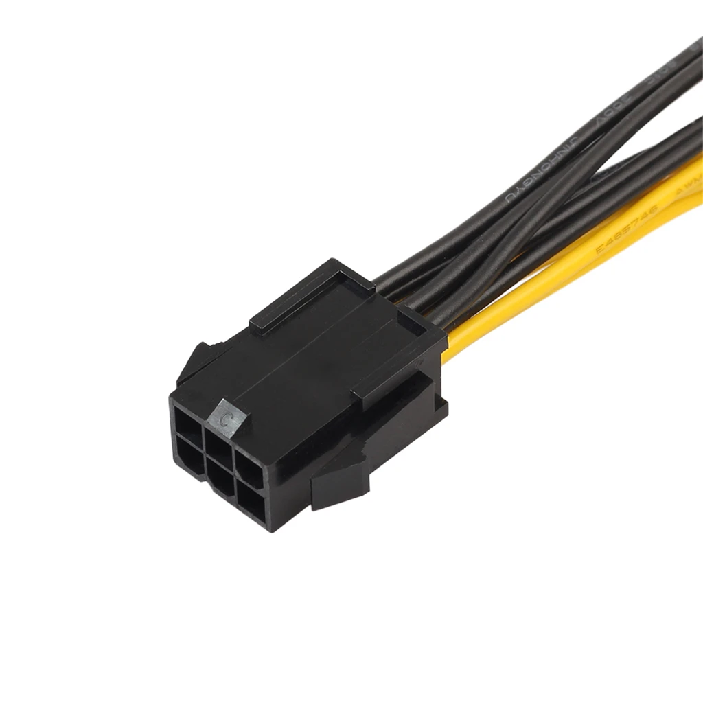 PCI Express 6 Pin Female to 2x Male PCI-E 6 Pin Power Supply Splitting Adapter Cable 20cm/7.87''