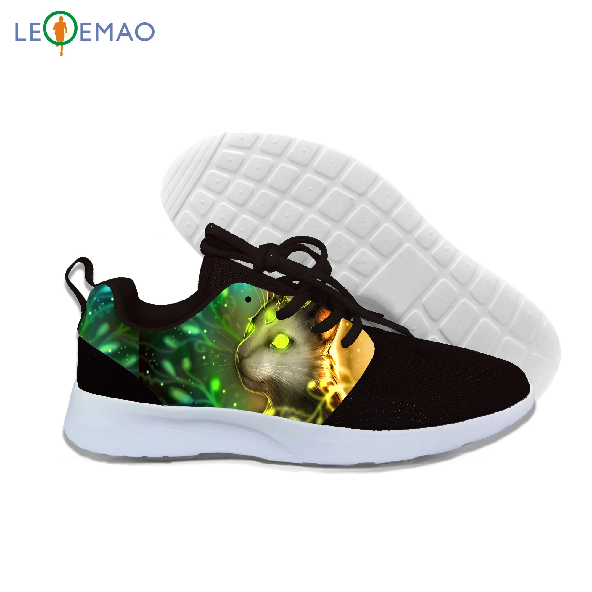 

Personality Running Shoes Cute Cat Casual Funny Hipster Harajuku Lightweight Walking Lace-Up Gym Casual Sneaker