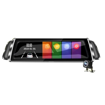 

Driving Recorder 10-inch Touch Control Rear View Mirror HD Double Lens Reversing Image DVR