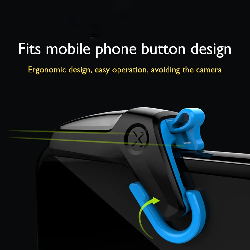 2021 2Pcs Phone Game Controller Trigger Fire Button Aim Key For PUBG Mobile Gaming Joystick L1R1 Shooter Controller For iPhone
