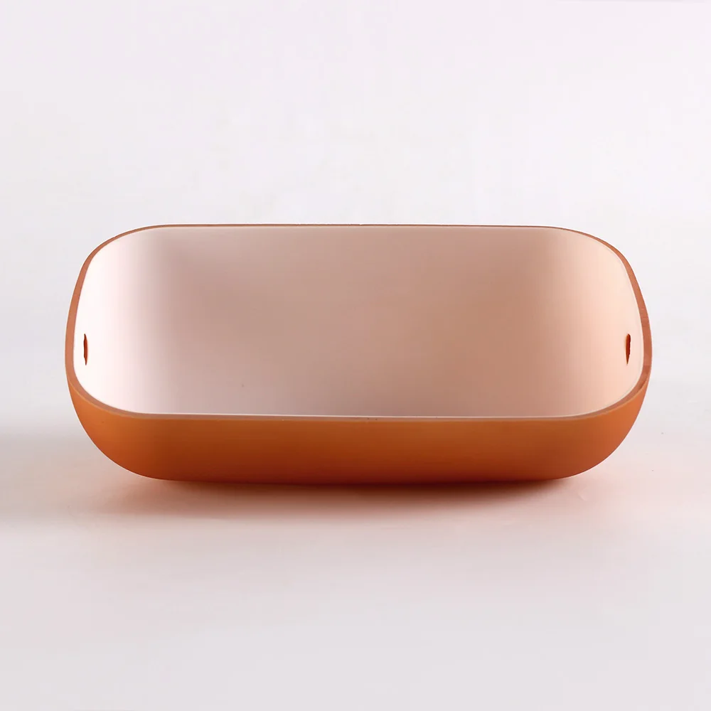 고품질 유리 전등갓, L22.5 cm, W13 cm 은행가 책상 램프 교체 전등갓, 프로스트 화이트, 오렌지 유리 전등갓