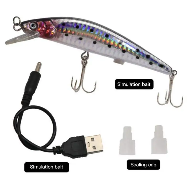 Fishing Lures Electric Led Light Artificial Vibration Fish Lure Night