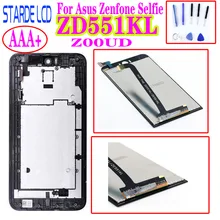 Starde 5.5 lcd lcd lcd para asus zenfone selfie zd551kl display lcd tela de toque digitador assembléia com quadro zooud lcd com ferramentas gratuitas