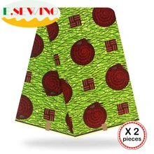 Анкара африканская вощеная ткань принтом 12 ярдов хлопок настоящий голландский воск Гана нигерийский стиль для шитья африканские платья Одежда 19