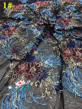 

High quality thread embroidery lace French mesh African lace fabric Nigeria lace suitable for DIY high-end clothing dress skirt