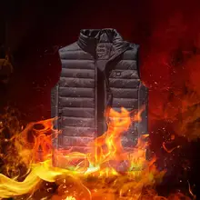 Жилет с подогревом с USB, мужской зимний жилет с электрическим подогревом без рукавов, жилет с подогревом для путешествий, жилет для улицы, жилет с подогревом для пеших прогулок