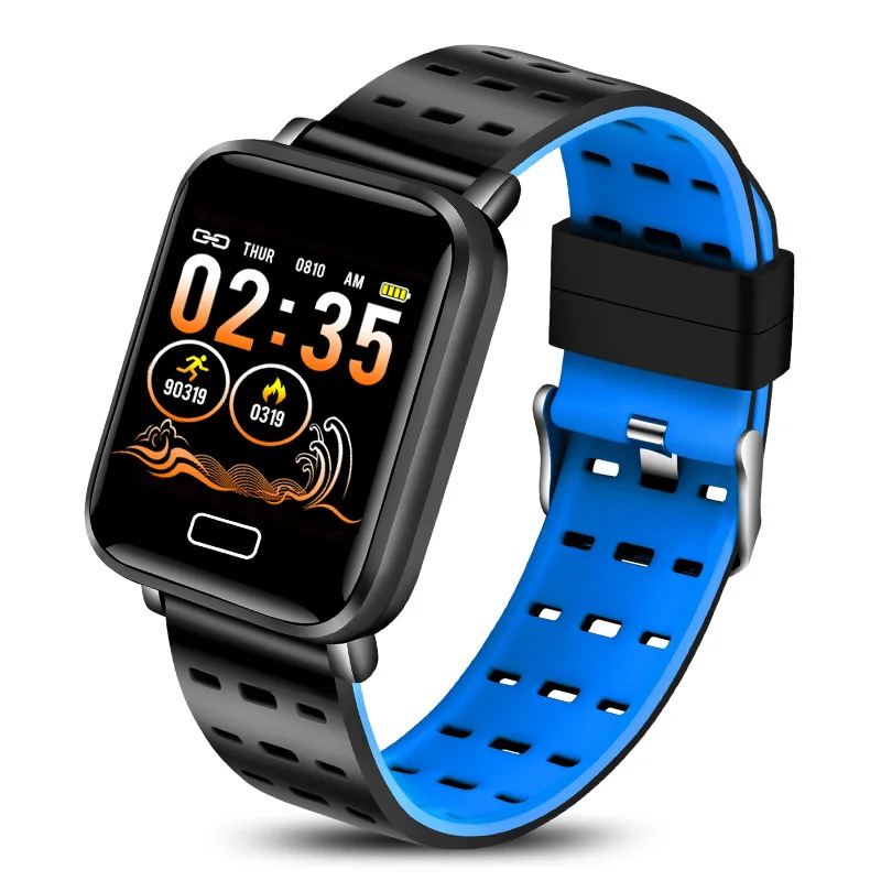 LIGE Смарт часы для мужчин кровяное давление монитор сердечного ритма Миланская нержавеющая сталь Smartwatch Спорт фитнес трекер умный Браслет - Цвет: blue