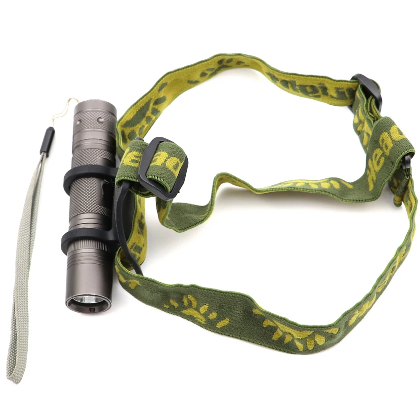 Head Mounted Flashlight Headband Head Strap Band Adjustable Elastic Belt Mount Holder for H04 S2 S2+ 18650 LED Flashlight