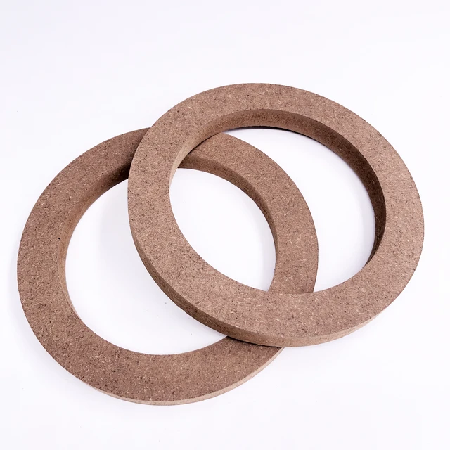 2 MDF SPEAKER RING SPACER 10 INCH WOOD 3/4 THICK FIBERGLASS AUDIO