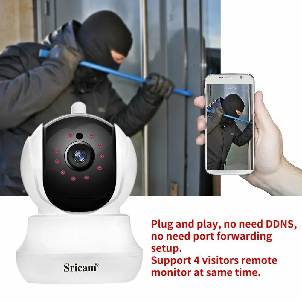 Sricam SP020 720P HD PTZ IP комнатная камера безопасности IR-CUT Wedcam WiFi Беспроводная камера для домашнего наблюдения детский монитор