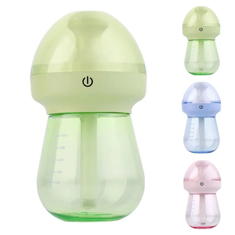 240ml USB LED Light Mini Feeding Bottle Humidifier Aroma Air Diffuser Mist Maker
