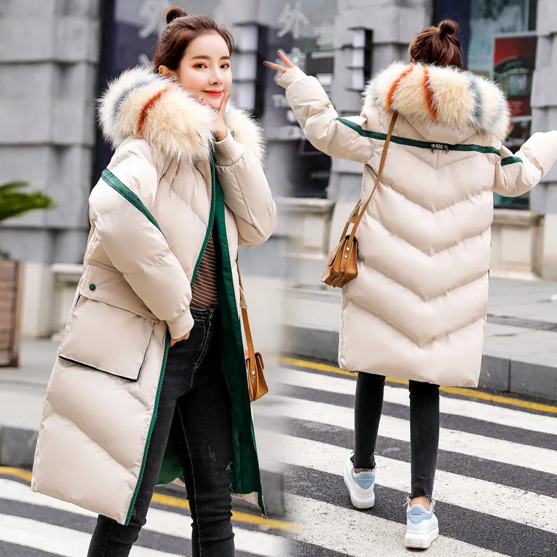 

Cotton-padded Clothes Women's Mid-length Cotton-padded Jacket Korean-style 2018 New Style Thick Cotton Coat Women's Winter INS d