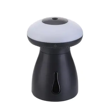 

Cute Mushroom Lamp Humidifier Multifunction Office Home Air Mini Usb Humidifier With Led Night Light Black