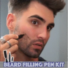 Kit caneta de enchimento de barba multi usado caneta de enchimento de barba à prova dwaterproof água escova de barba salão de beleza de cabelo gravura estilo moldar ferramenta dropshipping