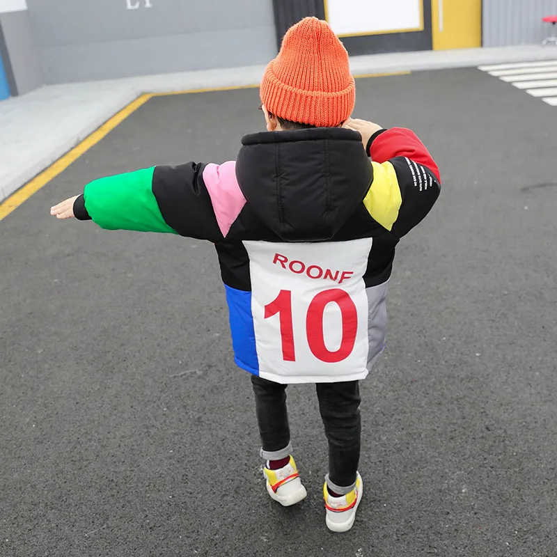 Kid Winter Jacket Boy Children's Clothing Boys Winter Clothing Jackets Thick Cotton Thickening Hooded Outwear Coat 2-11T Toddler