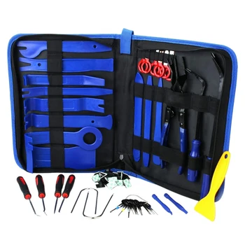 

41 Pcs Car Trim Removal Tool Kits Interior Panel Door Audio Radio Repair Modification Pry Bar Set with Storage Bag Promotion