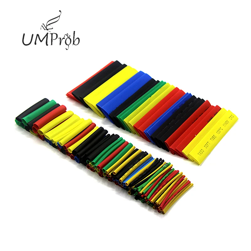 164Pcs Color Polyolefin Shrink Heat Shrinkable Tube Wire Cable Insulation Sleeve Group